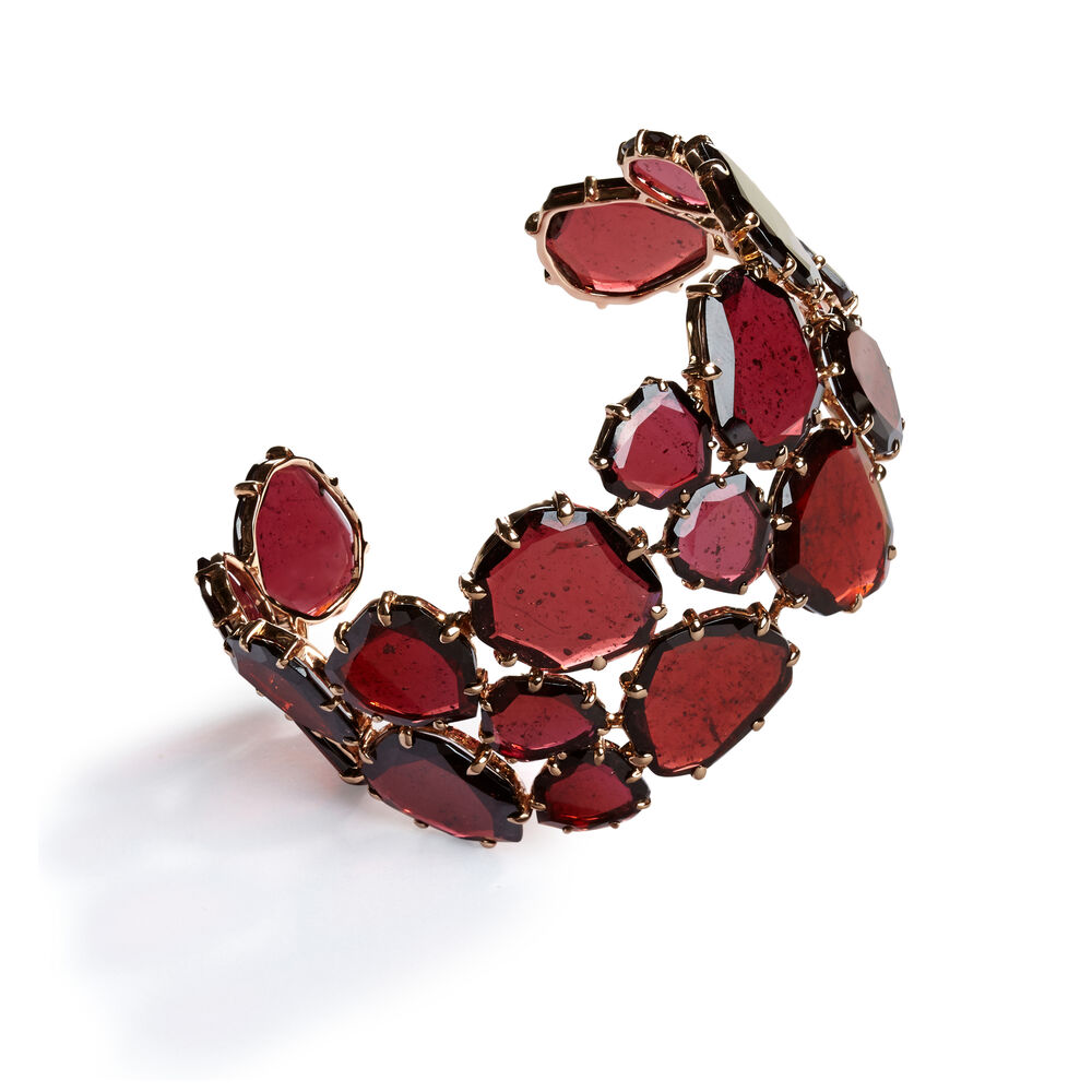 Shard 18ct Rose Gold Garnet Cuff | Annoushka jewelley